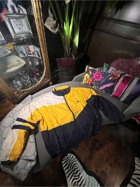Holloway Yellow Navy White Colorblock Windbreaker Jacket